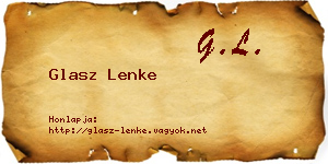 Glasz Lenke névjegykártya